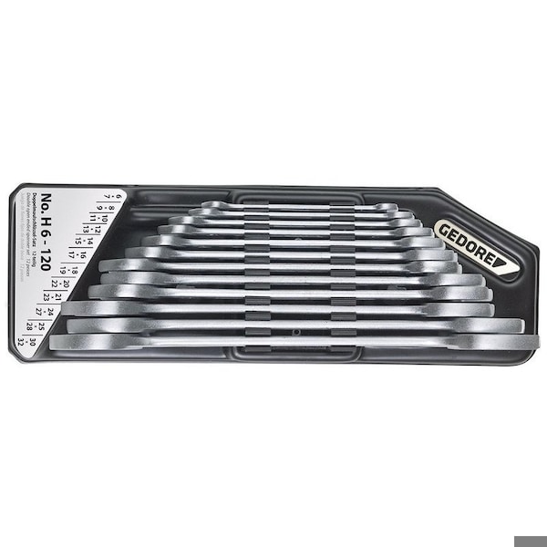Wrench Set, Double Open Ended, 6-32mm