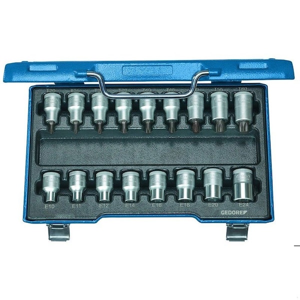 Screwdriver Bit Set 1/2", 17 pcs., Torx