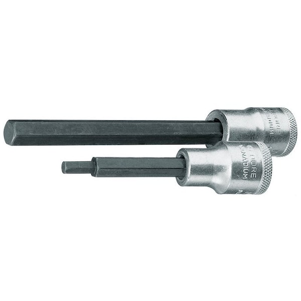 Screwdriver Bit Socket, 1/2", Long 8mm, Overall Length: 90mm