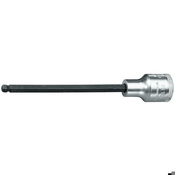 Screwdriver Bit Socket, 1/2", Long 12mm, Overall Length: 140mm