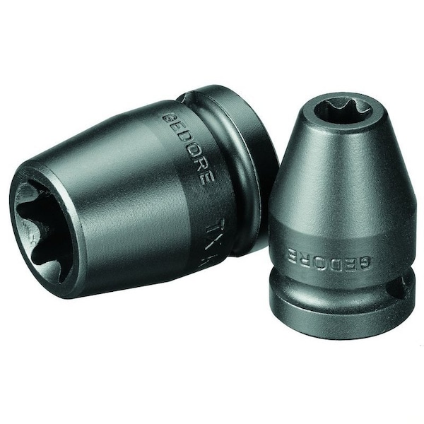 1/2" Square Drive Impact Socket Gun Metal, 1/2", Torx E16