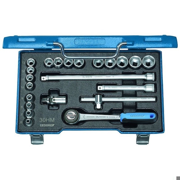 Socket Set, 3/8", 22 pcs., Hex 6-22mm, 6238300