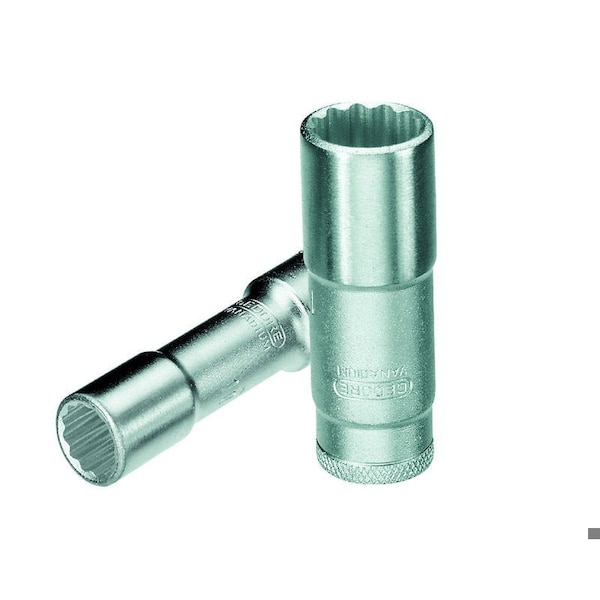3/8" Square Drive, 1/2" SAE Socket, 12 Points, 3/8", Long 1/2