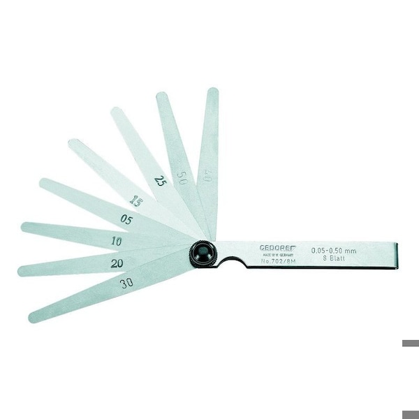 Feeler Gauge Set, Fan Pattern 0.05-1.00