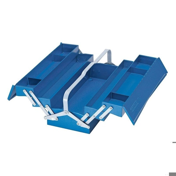 Tool Box, Steel, Blue, 21 in W x 9 in D x 8 in H