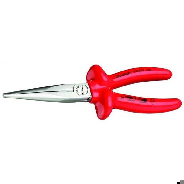Insulated, Needle Nose Pliers, 6-1/4"
