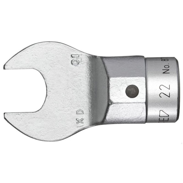 Torque Wrench Head, Open, 22 Z, 22mm