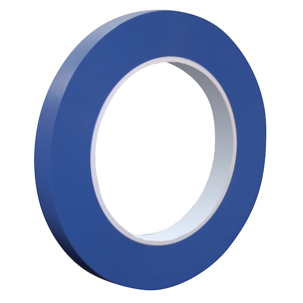 Fm71 3/4X36 Bl Vinyl Auto Fine, Pk8, 0.75" W x 36" L, 5.4 mil Thick, Blue, Natural Rubber Adhesive