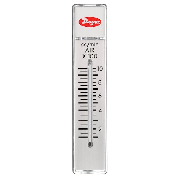 Flowmeter, range 15-150 SCFH air.