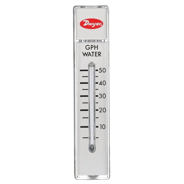 Flowmeter, range 5-50 GPH water.