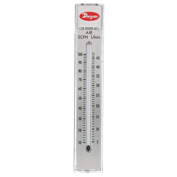 Flowmeter, range 10-100 SCFH air.