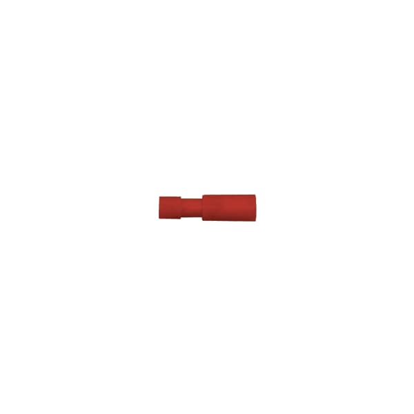 Bullet Terminal, 0.157 in Stud Size, 18 AWG, 600 V, Nylon Insulated, Red, 100 PK