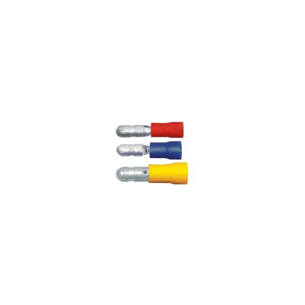Bullet Terminal, 0.157 in Stud Size, 14 AWG, 600 V, PVC Insulated, Blue, 1000 PK