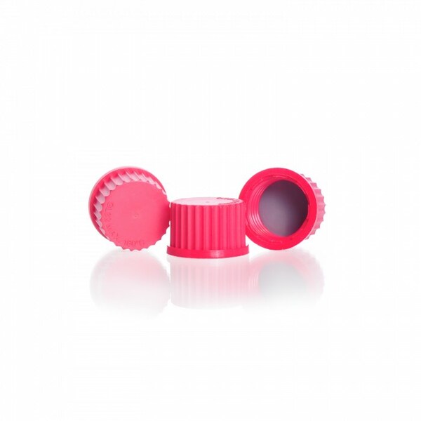GL32 Solid Top Red PBT Screw Caps, PK 10