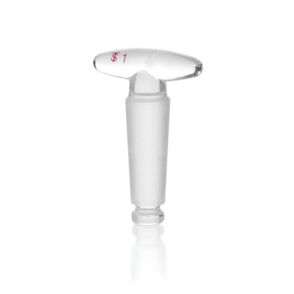 Straight Bore Stopcock Plug, Clear, 1 Sz