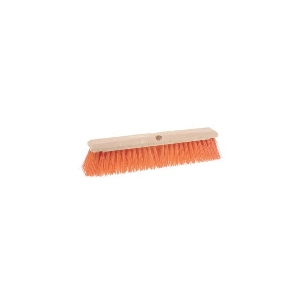 PRO Floor Broom, Plastic Block, 18"