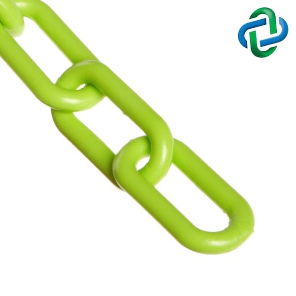 Safety Green Plastic Chain .75"(#3, 19 m
