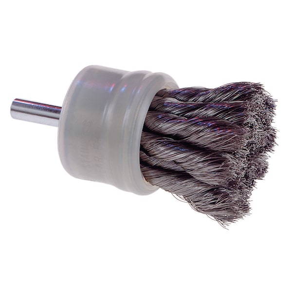 Knot Wire Coated End Brush, SS, 3/4"
