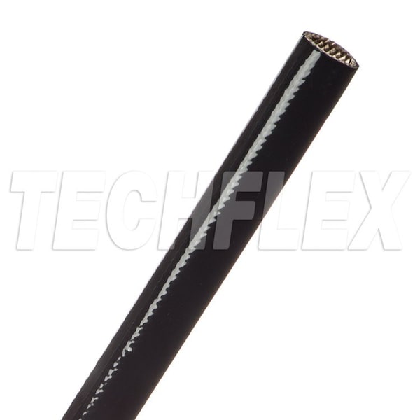 Braided Cable Sleeve, 3/8 in Inside Dia., 50 ft, Fiberglass, Black