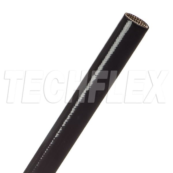 Braided Cable Sleeve, 7/16 in Inside Dia., 50 ft, Fiberglass, Black
