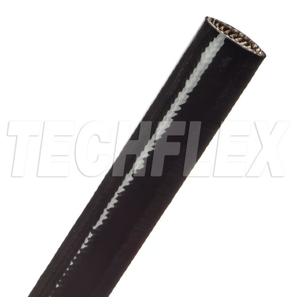 Braided Cable Sleeve, 3/4 in Inside Dia., 50 ft, Fiberglass, Black