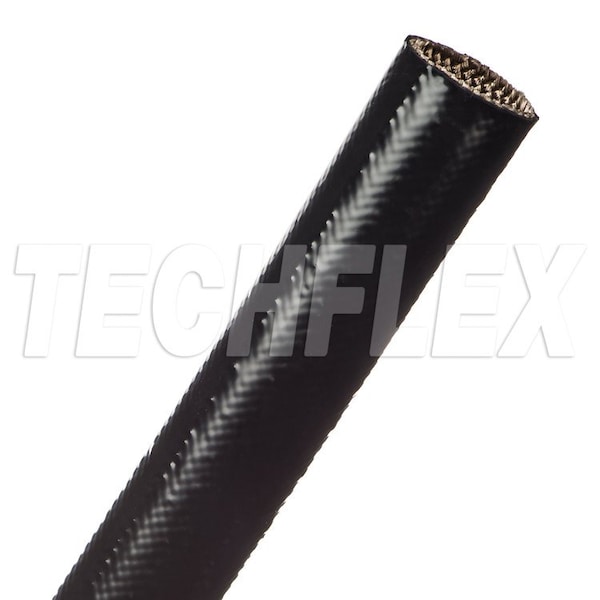 Braided Cable Sleeve, 7/8 in Inside Dia., 50 ft, Fiberglass, Black