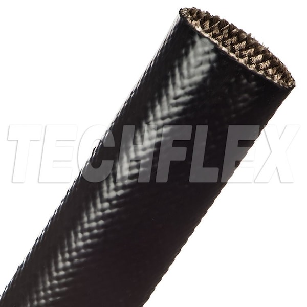Braided Cable Sleeve, 1-1/2 in Inside Dia., Fiberglass, Black