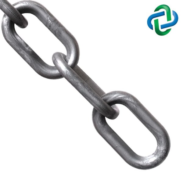 Silver Plastic Chain .75"(#3, 19 mm)x50