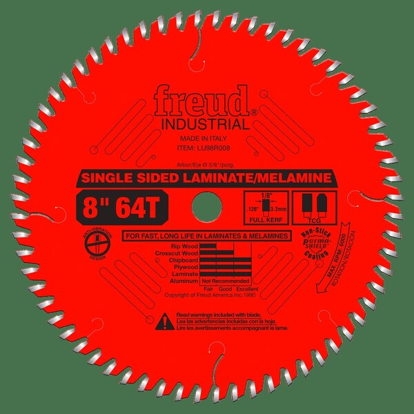 Single Sided Laminate/Melamine Blade, 8