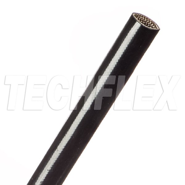 Braided Cable Sleeve, 7/16 in Inside Dia., 50 ft, Fiberglass, Black