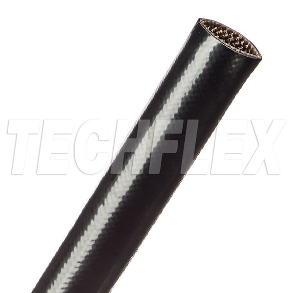 Braided Cable Sleeve, 3/4 in Inside Dia., 50 ft, Fiberglass, Black