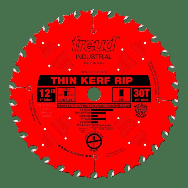 Thin Kerf Rip Blade, 12