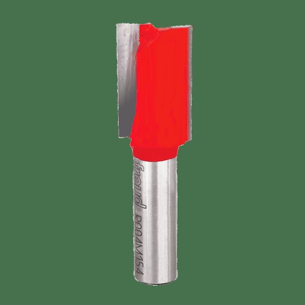 Double Flute Straight Bit with 3/8" Shan
