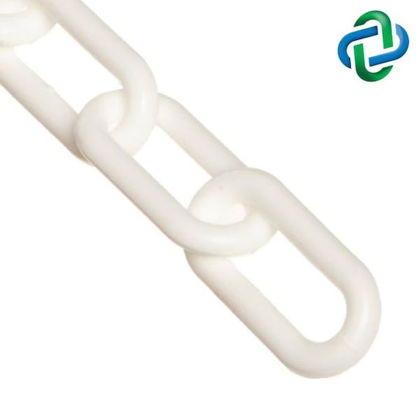 White Plastic Chain 1"(#4, 25 mm)x500 f