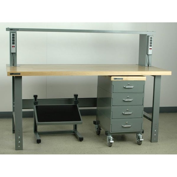 Raised Shelf, 18"H W/ 12 Outlets
