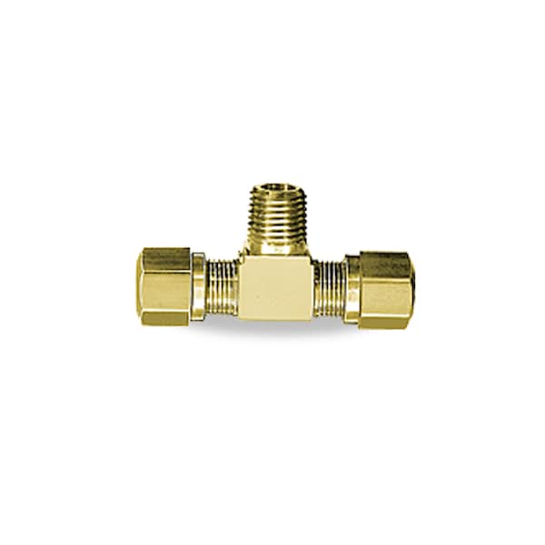 Air Brake, Nylon, Tee Branch, 1/2"x3/8"