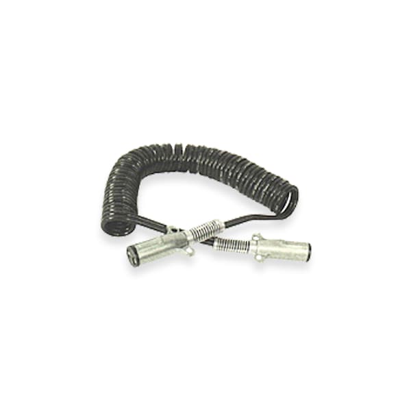 Coiled Cable, 2-Way, 4 Gauge, 15 in.