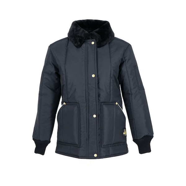 Women's Women's Coat, Nylon, Zipper with Storm Flap, Navy, L