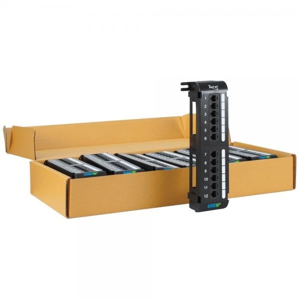 PATCH PANEL, VERTICAL, CAT 5E, 12-PORT