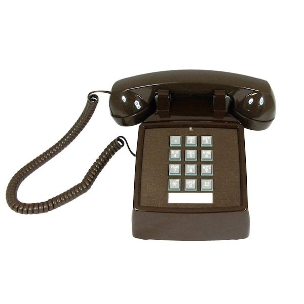 Cortelco 2500-20M Basic Standard Phone - White - 1 x Phone Line - Hearing Aid Compatible