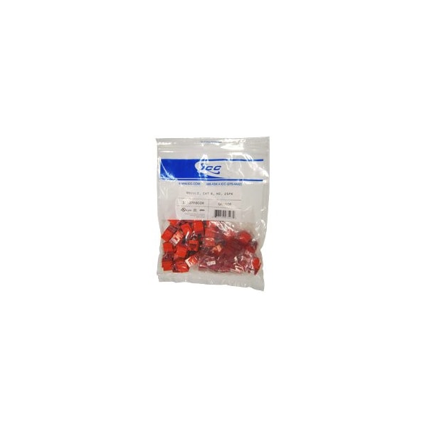 MODULE, CAT 6, HD, 25PK, YELLOW