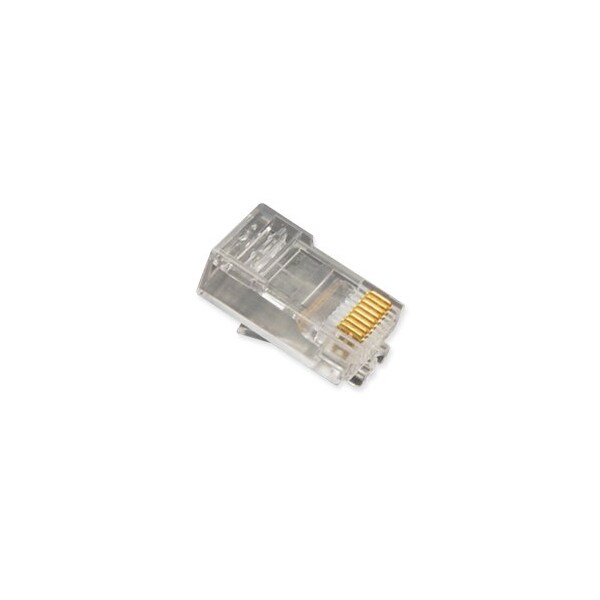 PLUG, 8P8C, OVAL ENTRY, SOLID, 100PK