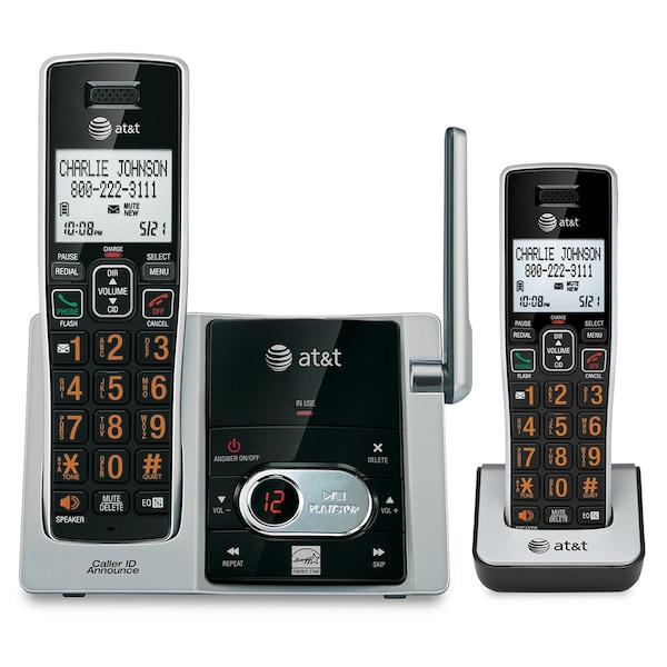 2 Handset Corded Cordless Answering Sys