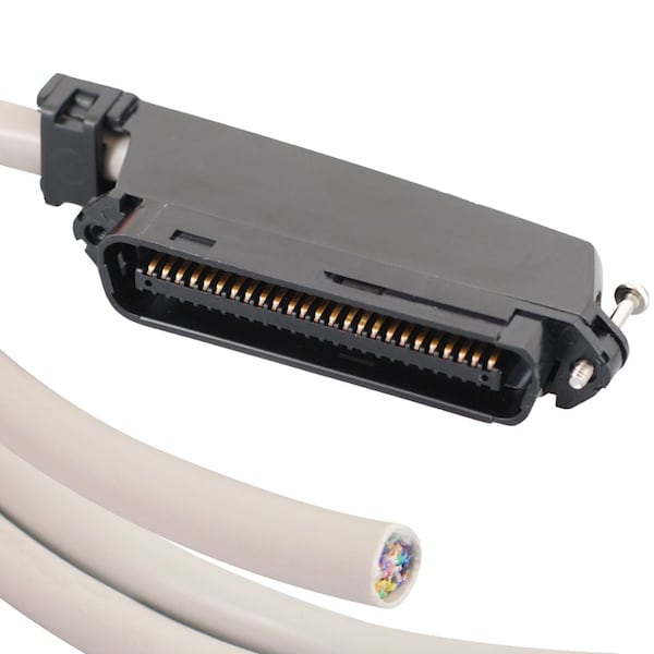 25-PAIR CABLE ASSEMBLY, M-M, 90 Degrees, 5FT