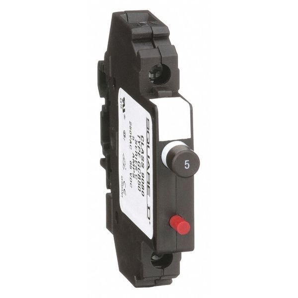 Thermal Magnetic Circuit Protector, NEMA TERMINAL BLOCKS Series, 5A, 1 Pole, 250V AC