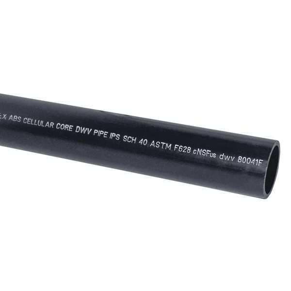 4" x 10 ft. Non-Threaded ABS DWV Pipe Sch 40
