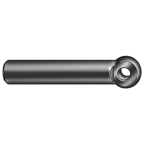 Eye Bolt With Shoulder, 1/2"-13, 3-11/16 in Shank, 3/8 in ID, Steel, black oxide