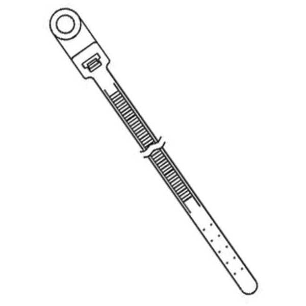 Cable Tie, 9 in L, 2 in Max Bundle Dia., Black, Nylon, 50 lb Strength, 1000 PK