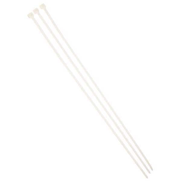 Cable Tie, 15 in L, 4 in Max Bundle Dia., Natural, Nylon, 120 lb Strength, 500 PK
