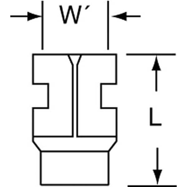 Female Flag Discon, Bare, 16-14AWG, PK1000